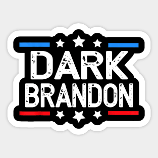 Dark Brandon Funny Meme Saving America Pro Biden USA Flag Sticker